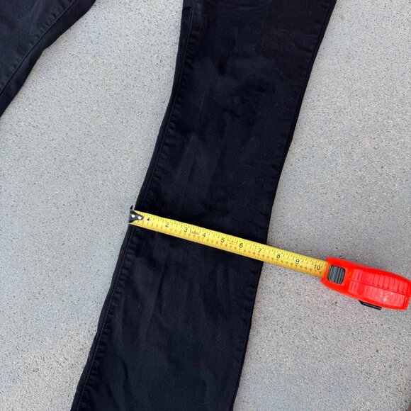 Levis 725 High Rise Bootcut Jeans Women 28 Black Stretch Denim Flare L32 - Picture 10 of 11